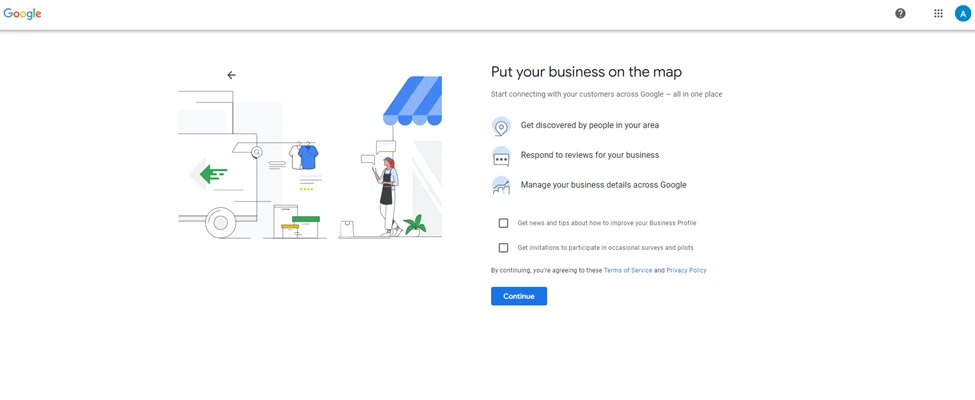 Google my business form